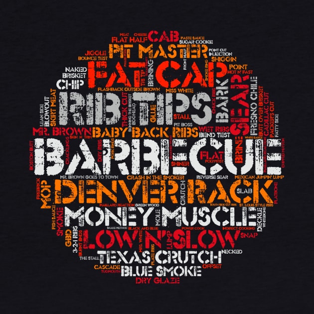 Barbecue T Shirt with 100 Grilling Terms for BBQ Experts by SecondActTees